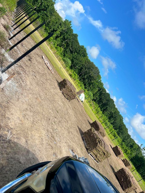 Large property fence layout with posts